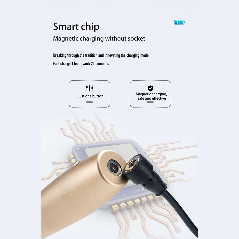 Rechargeable Water-Soluble Electric Micro-Needle Derma Roller 6 in 1 Ice Roller Titanium Microneedle Advanced Beauty Skin Care S