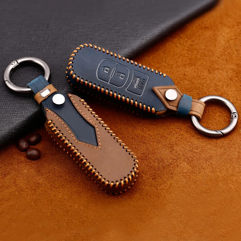 

New Style Genuine Leather Case Cover for Mazda Key Holder Bag Car Accessories Luxury Top Layer Cowhide Keychain