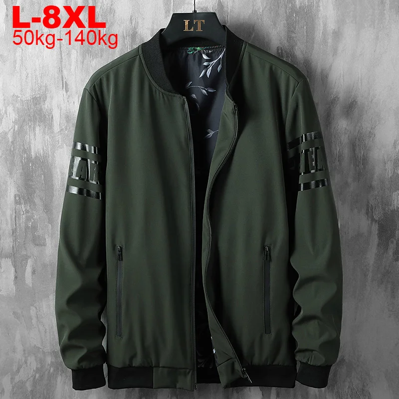 

Men's Autumn Jacket 6xl 7xl 8xl Large Size Streetwear Hip Hop Jackets Men Oversized Coats Male Brand Bomber Baseball Jacket Coat