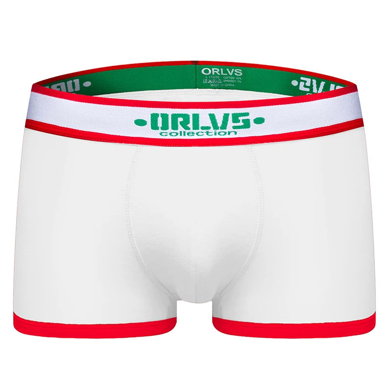 ORLVS, фирменное Мужское нижнее белье, мужские боксеры, сетка, дышащие, cueca, боксеры, masculina, мужские трусы, боксеры, шорты, удобные трусики - Цвет: OR172-white