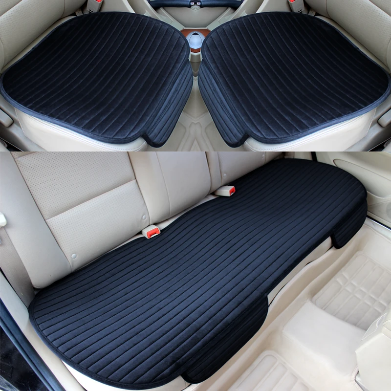 2020 car seat cover 4 season flocking cloth cushion non slide auto accessories universal keep warm winter for vw polo ru1 x40 free global shipping