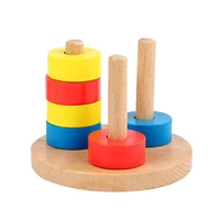 2021 new wooden sorting stacking toys for toddlers color recognition puzzle stacker early childhood development puzzle toy