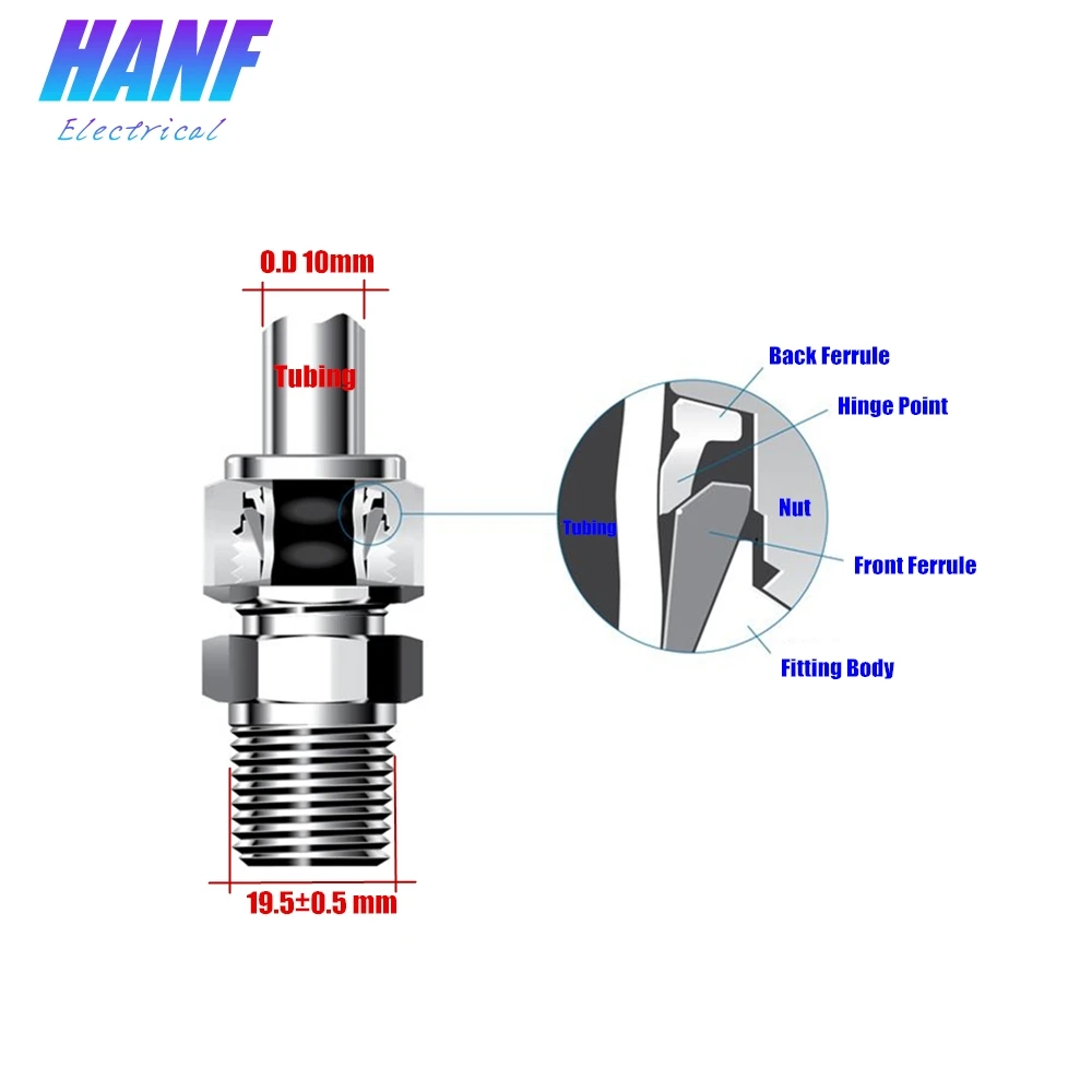 1 шт. SS304 нержавеющая сталь BSP 1/2 &quotНаружная нить x 10 мм O.D прямой адаптер для