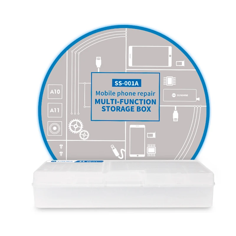 10pcslot storage box for iphone lcd screen motherboard ic chips component screws organizer container repair tools mobile phones free global shipping