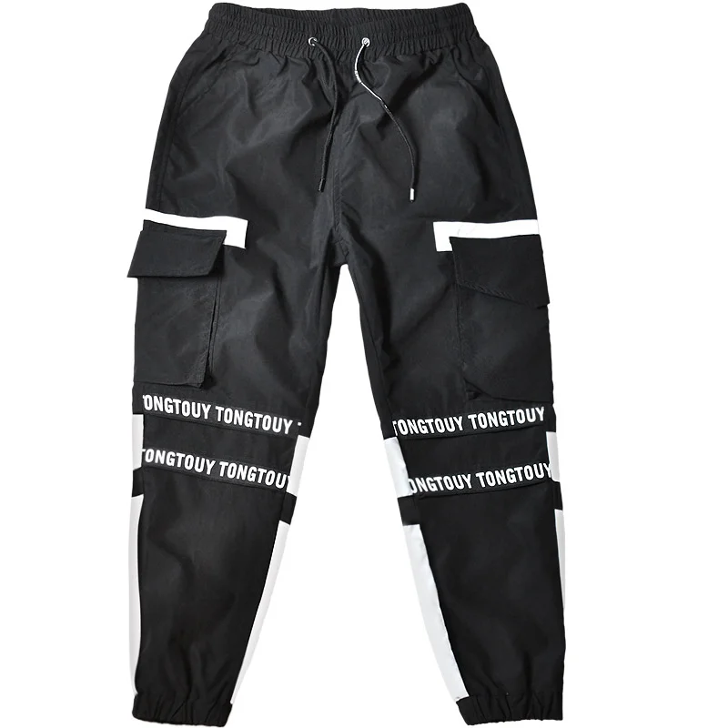 

Cargo Fashion Pant Men Hip Hop Streetwear Patchwork Trousers Mens Joggers Pants Casual Tactics Jogger Pocket XN23