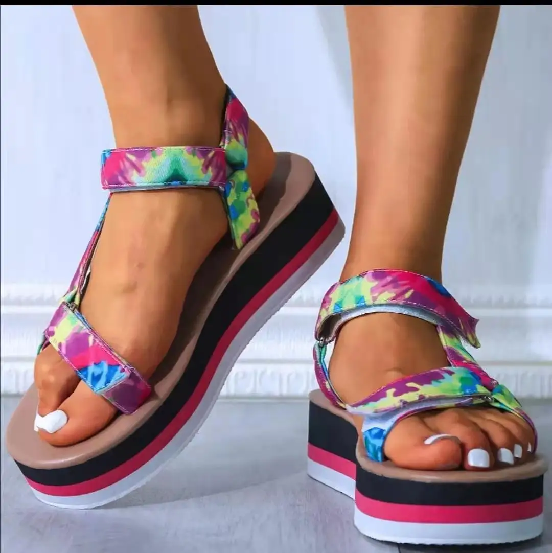 

Low Sandals Woman Leather Large Size Female Shoe Low-heeled Big Girls Fashion Beige Comfort 2021 Fretwork Basic Back Strap PU So