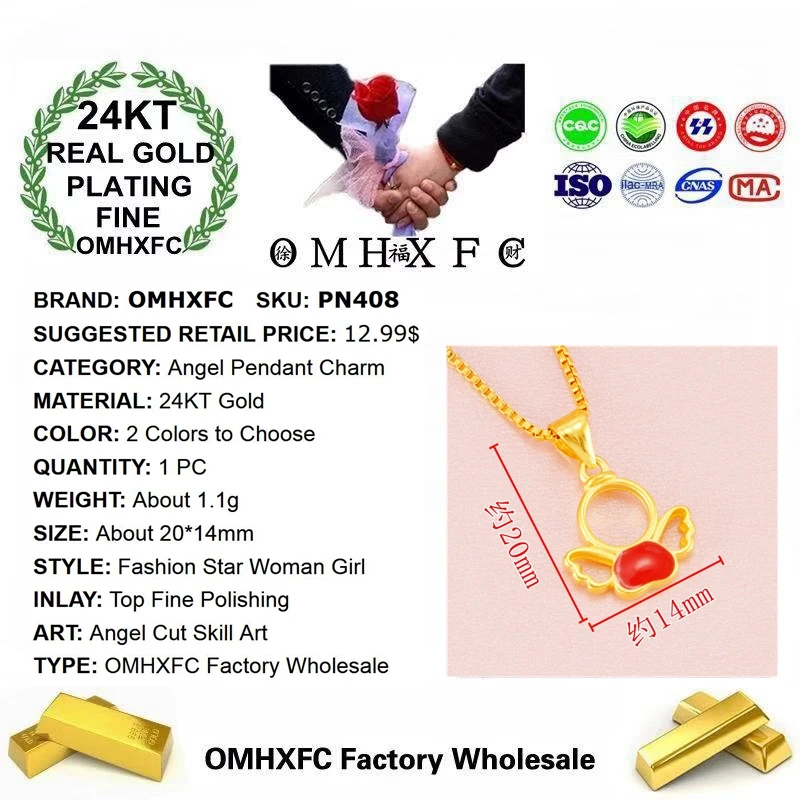 Ювелирные изделия OMHXFC оптовая продажа PN408 Европейская мода лидер продаж изящный