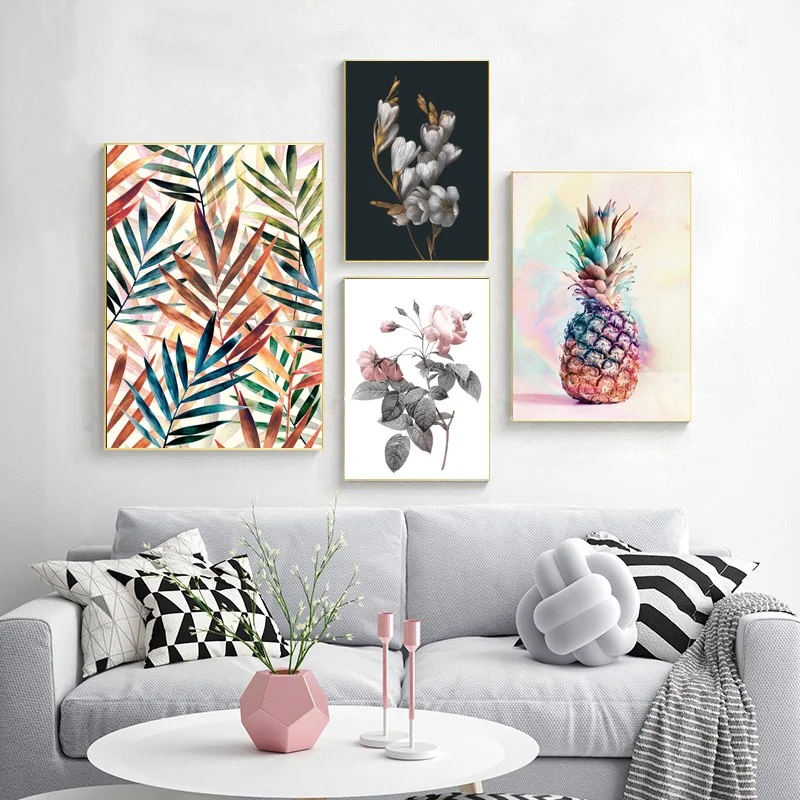 Ночные цветы красивые весенний сад роза тропические джунгли Постер и принты