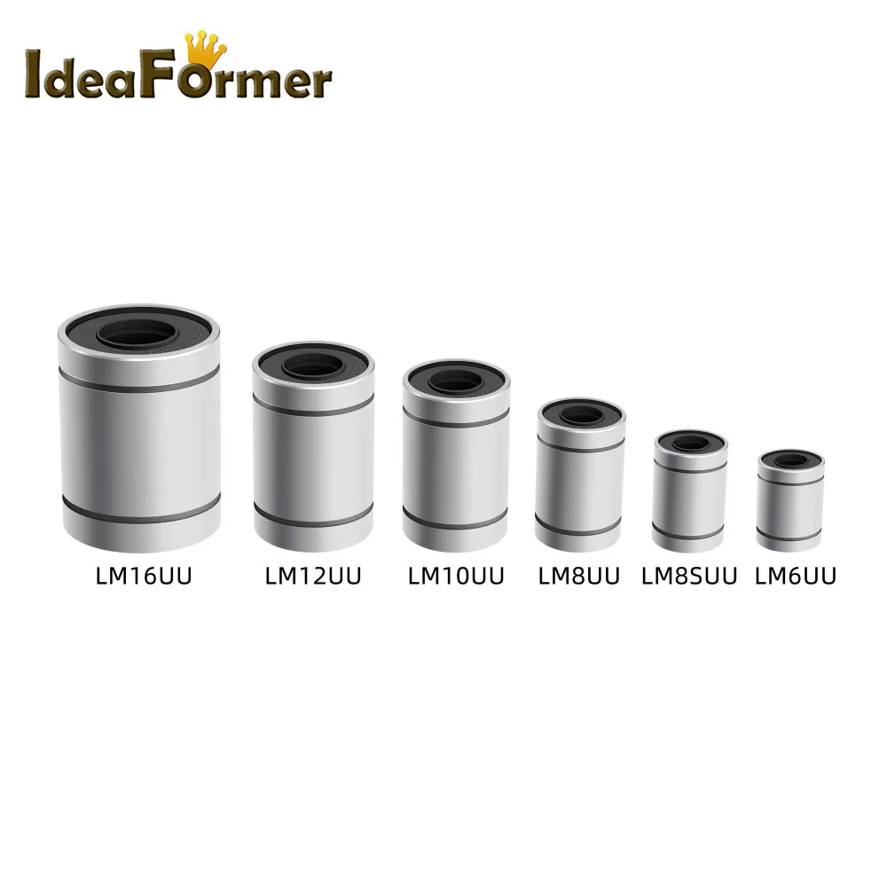 

IdeaFormer линейные подшипники LM8UU 2 шт. LM6UU LM10UU LM12UU LM16UU линейная втулка 8 мм ЧПУ Запчасти вала для 3D-принтера