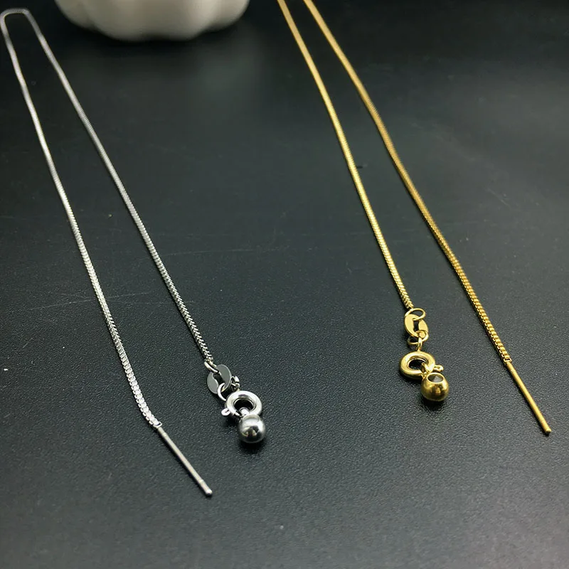 Серебряная основа Посеребренная розовая позолоченная плоская цепочка с