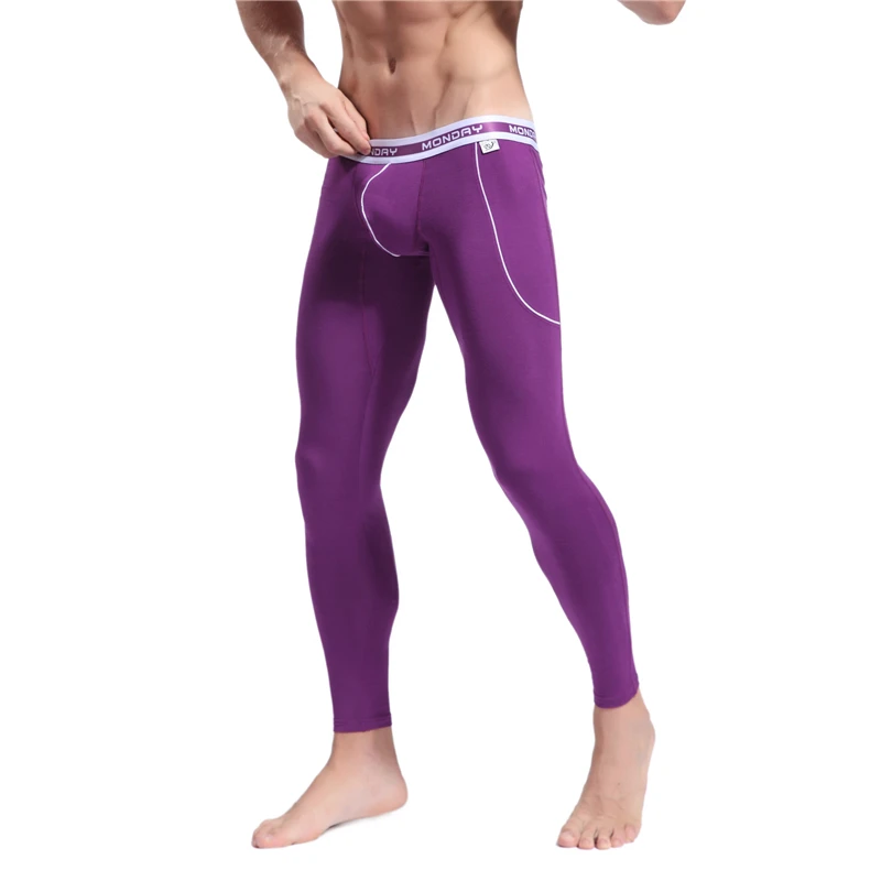 Зимние Сексуальные Спортивные Леггинсы с мешочком для йоги мужские