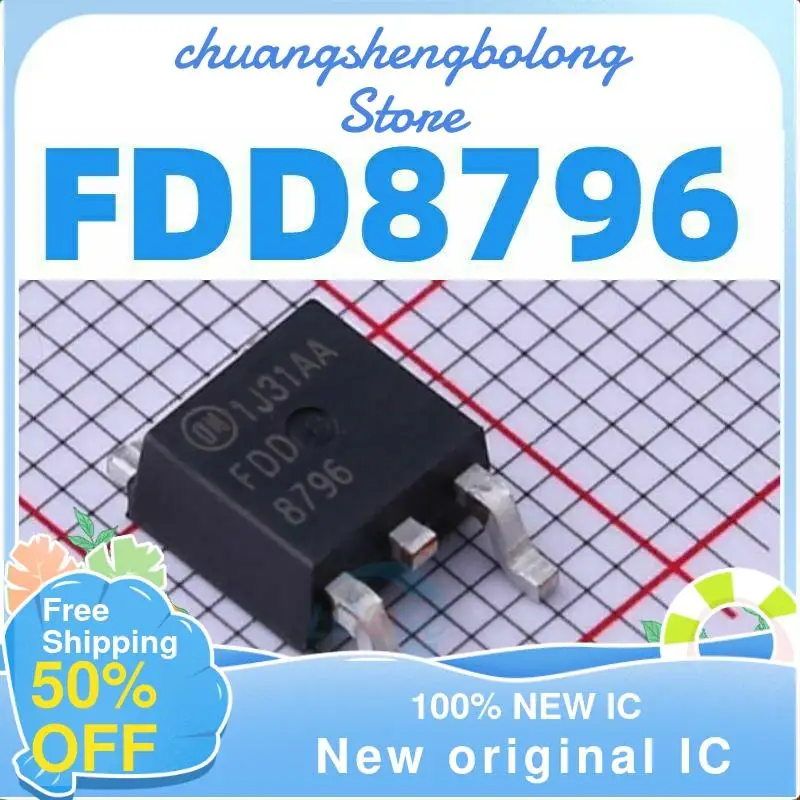 

10-200PCS FDD8796 8796 TO-252 35A/25v New original IC
