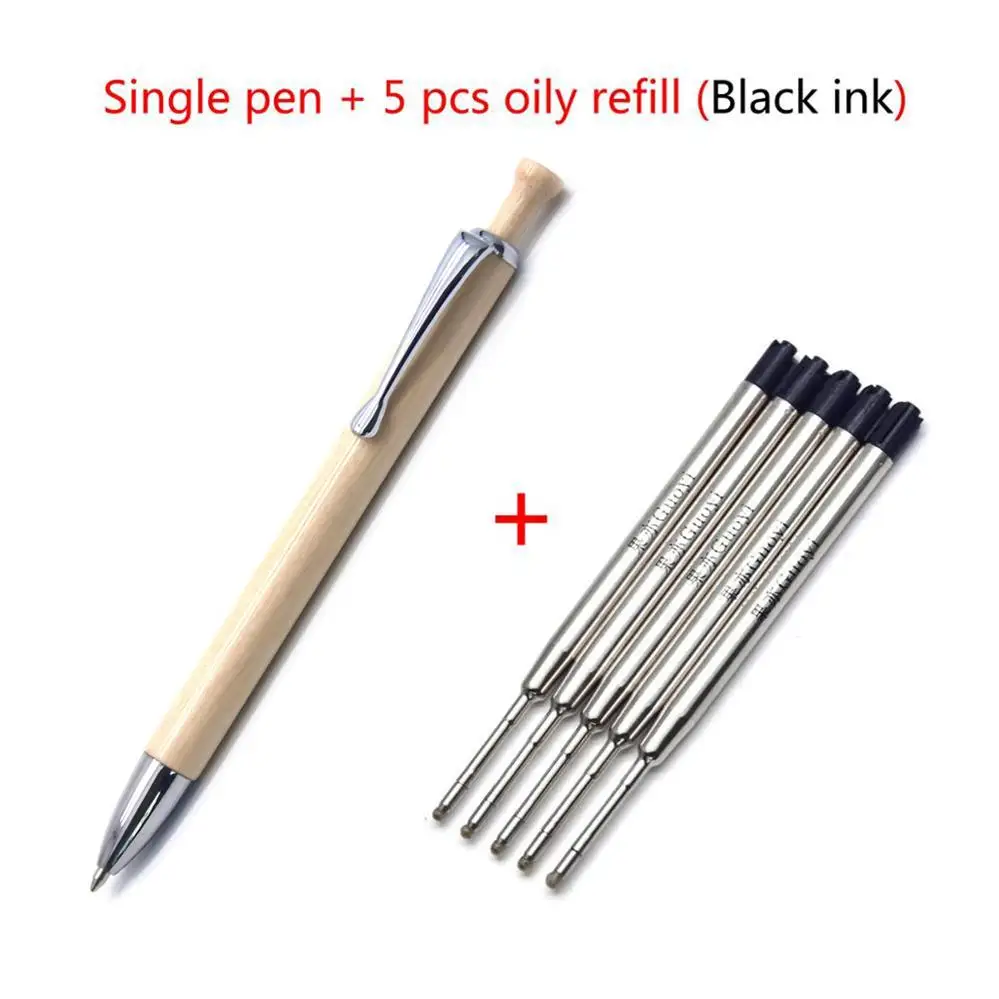 Pen-5 Black refills Guoyi A225 роскошная деревянная шариковая ручка для обучения в офисе для школы канцелярский подарок; ручка для письма в отеле - Цвет: Pen-5 Black refills