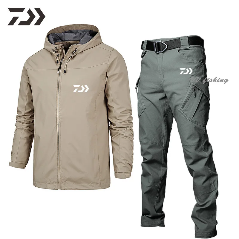 

2021 New Men's Daiwa Waterproof Windproof Thin Breathable Quick Dry Daiwa Fishing Set Outdoor Cycling Wear