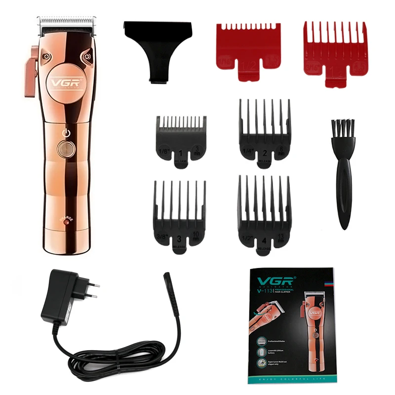 Pro Li Cordless Professional Hair Trimmer Electric Clipper Metal Carving Gradient Fader Salon Adjustable Haircut | Бытовая техника