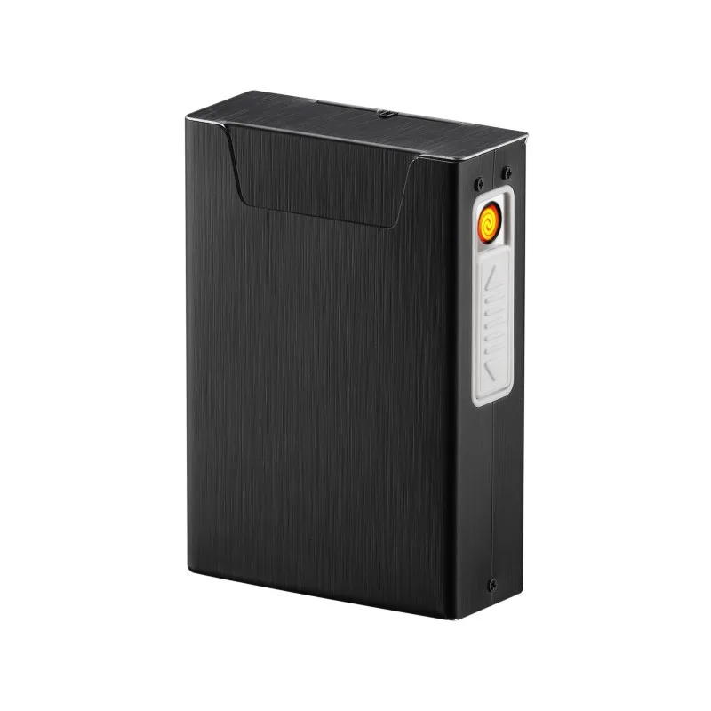 

20pcs Cigarette Case Lighter Cigarette Case Integrated Creative Cigarette Box Electronic USB Smoking Windproof Flameless Lighter