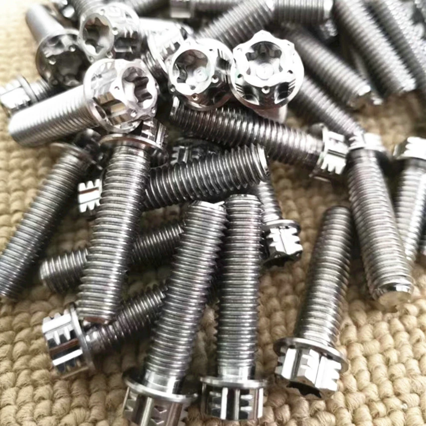Титановые болты M6 M8 M10 x1.25 мм X1.5mm 20/25/30/35 40 фланцевая головка мотоцикла MTB винты Torx Ti