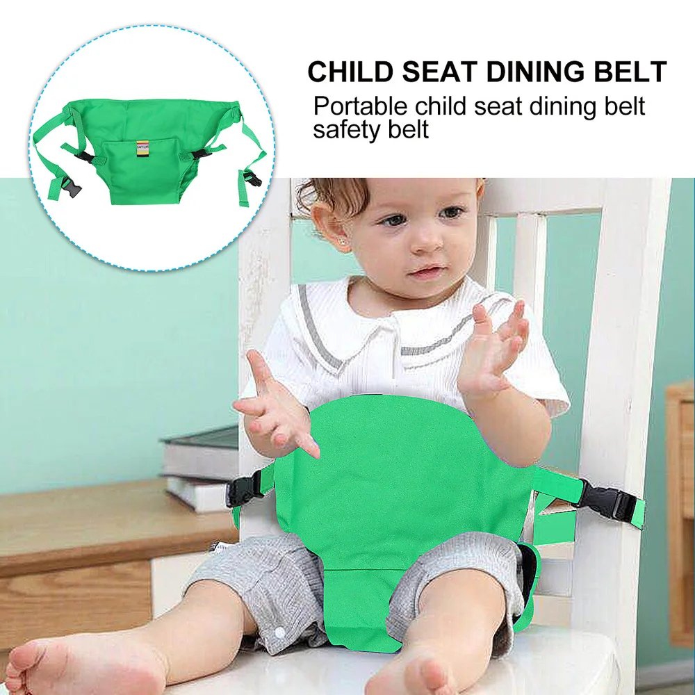 

Adjustable Baby Safety Seat Harness Portable Chair Seat Cover for Eating Feeding Camping (Green)