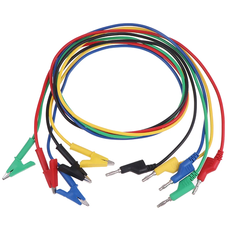5pcs cable 4 mm 1 meters Banana Plug Cable Line Test Wire | Электроника