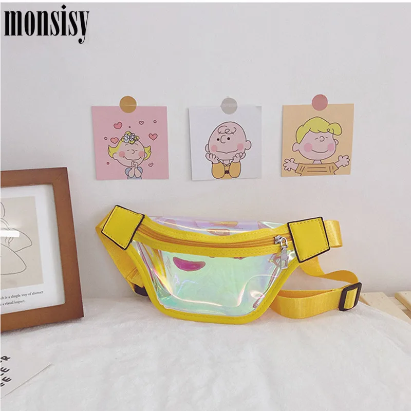 Поясная Сумка Monsisy Laser для мальчиков и девочек детская прозрачная нагрудная сумка