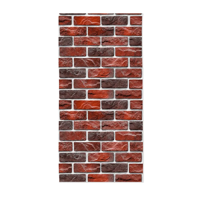 

Vintage Huai Old 3D 3D Imitation Brick Pattern Brick Brick Wallpaper Internet Cafe Restaurant Cafe Bar Red Brick Wallpaper