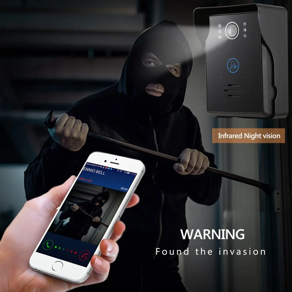 Сенсорный ключ обнаружения движения видео дверной звонок Домофон с 2 Dingdong Звонок