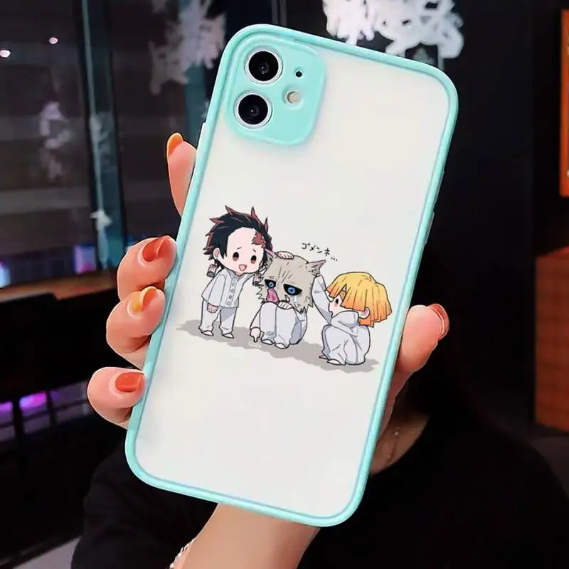 

Kamado Nezuko Kimetsu no Yaiba Phone Case Matte Transparent For iPhone 12 Mini 11 Pro XR XS Max 7 8 Plus