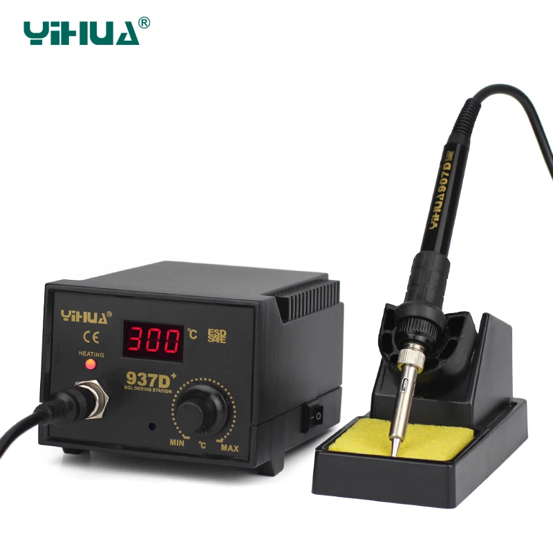 YIHUA 937D + цифровой мобильный телефон паяльная станция 110V/220V|Электрические