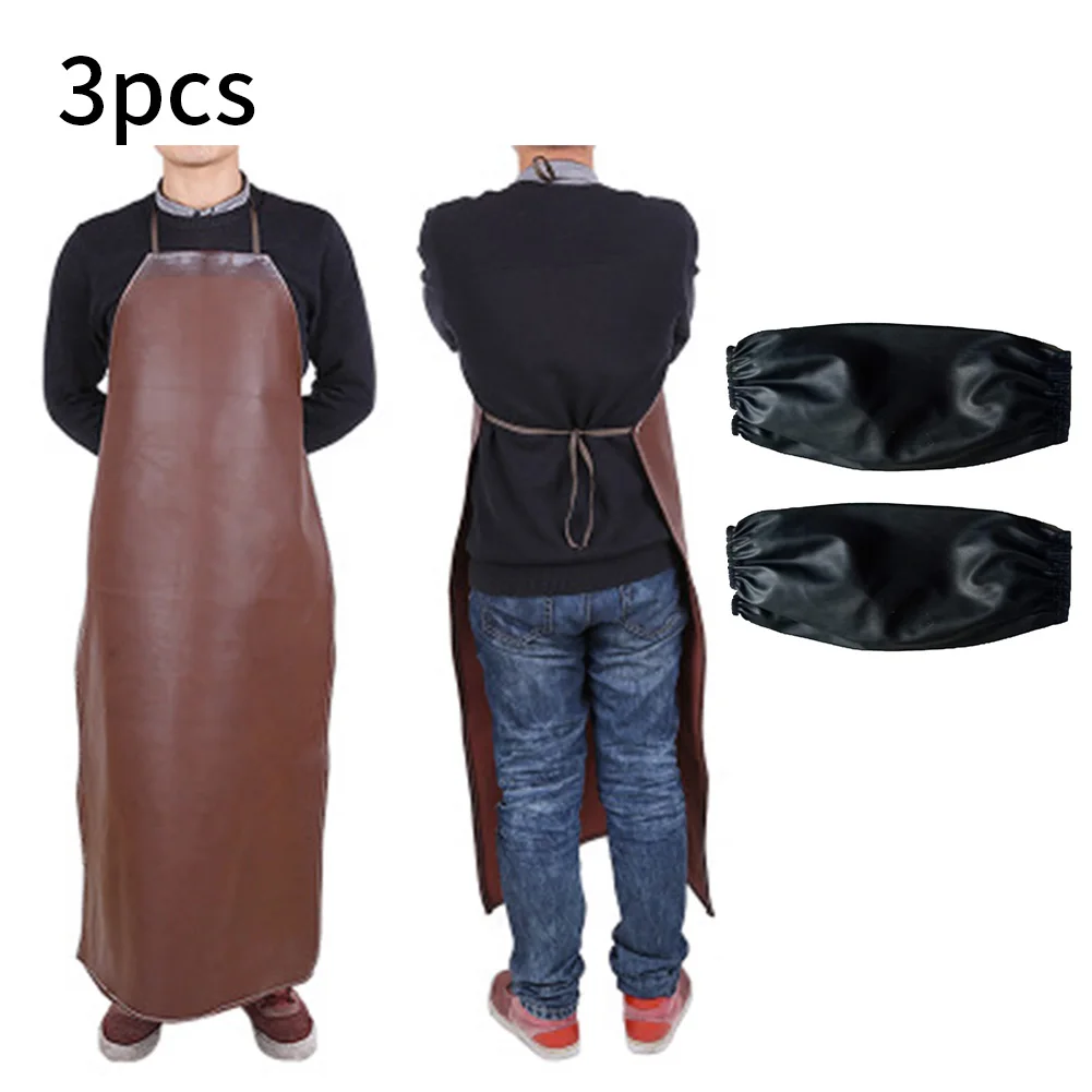 

Leather Welding Apron Equipment 97cm×65CM Safety Workwear Waterproof Durable
