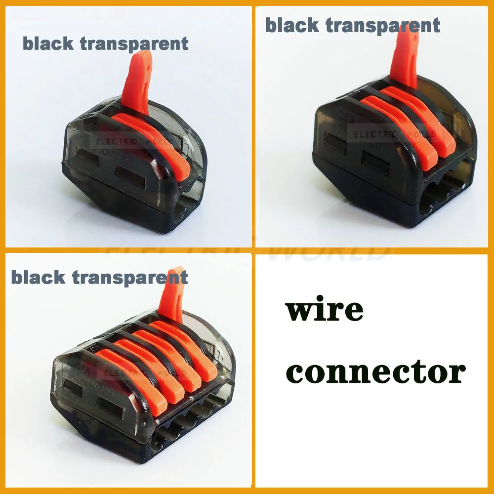 cable connector transparent fast wire Connect Universal plug in wiring power Connector push-in connection | Обустройство дома