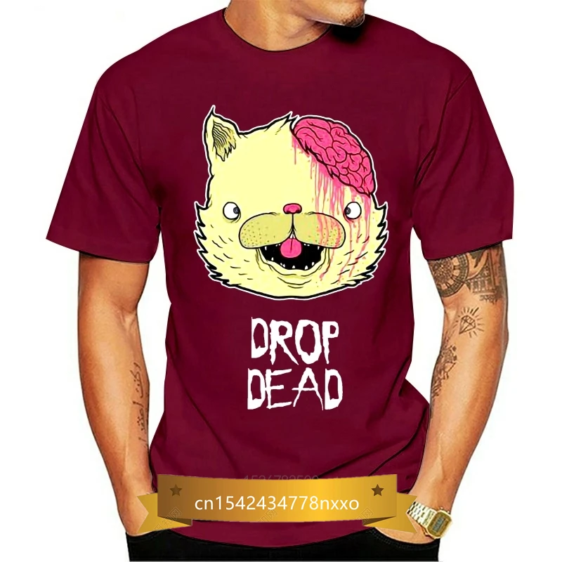

Drop Dead Black T Shir Men's T-Shirt Black Tee Camisa preta da gota t