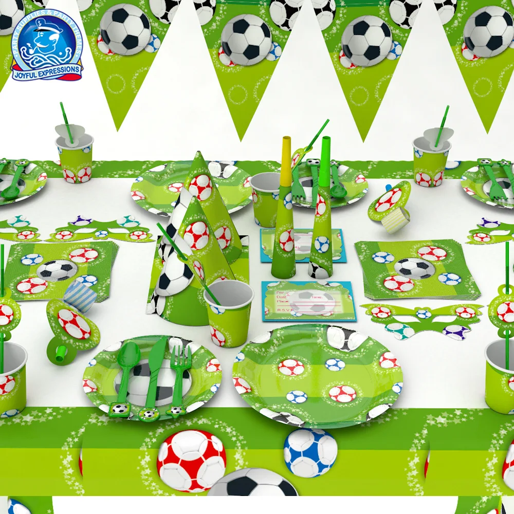 

186Pcs football Theme Kid Birthday Party Decoration Cup Plate Napkin Party Event Supplies Favor Items For Kids 10 People use