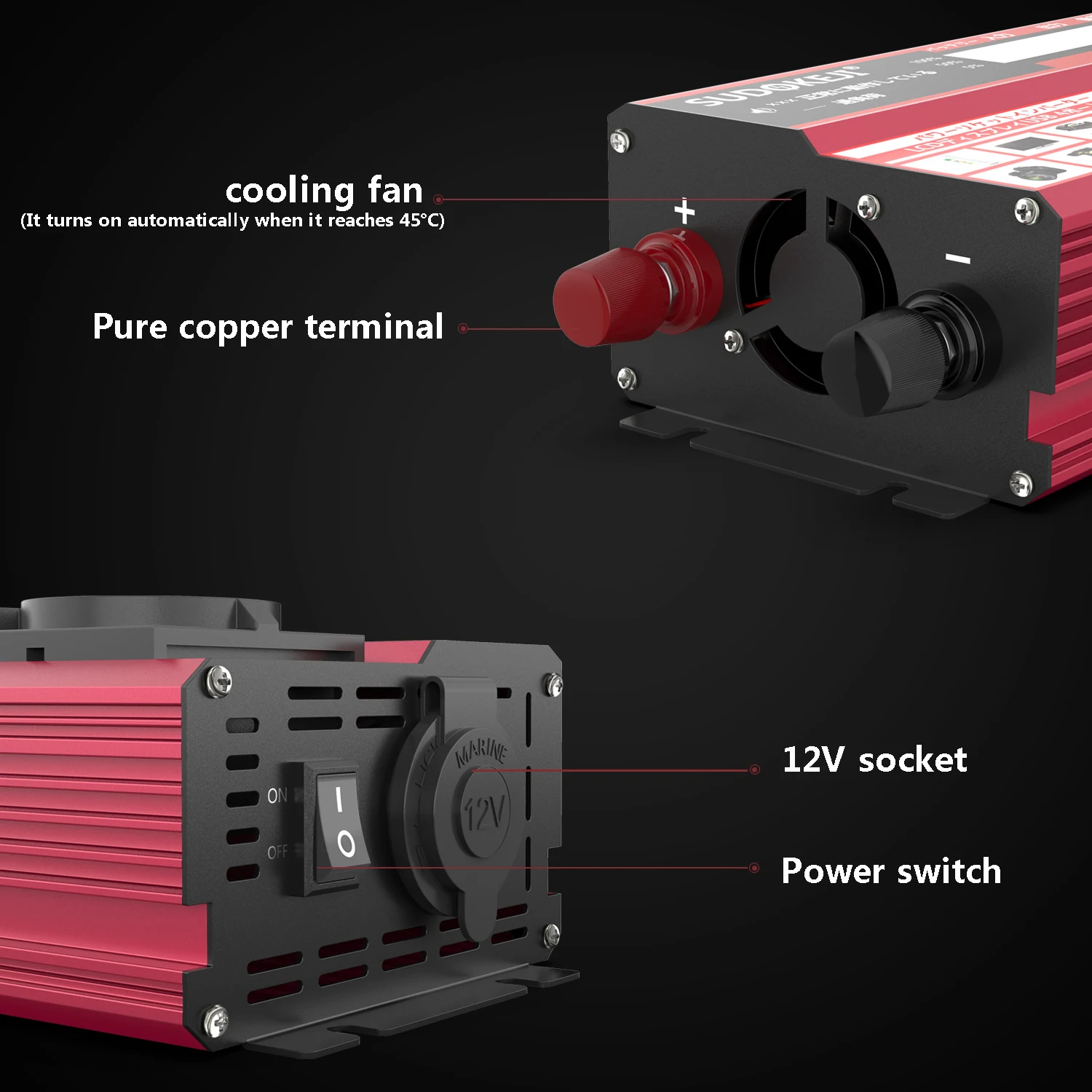SUDOKEJI 5000 Вт Инвертор для автомобиля RV лодки модифицированный синусоидальный