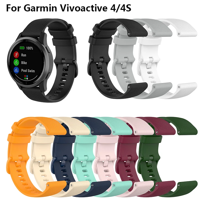 Силиконовый ремешок для Garmin Vivoactive 4/4S часов Смарт часы замена 4S/4 Браслет