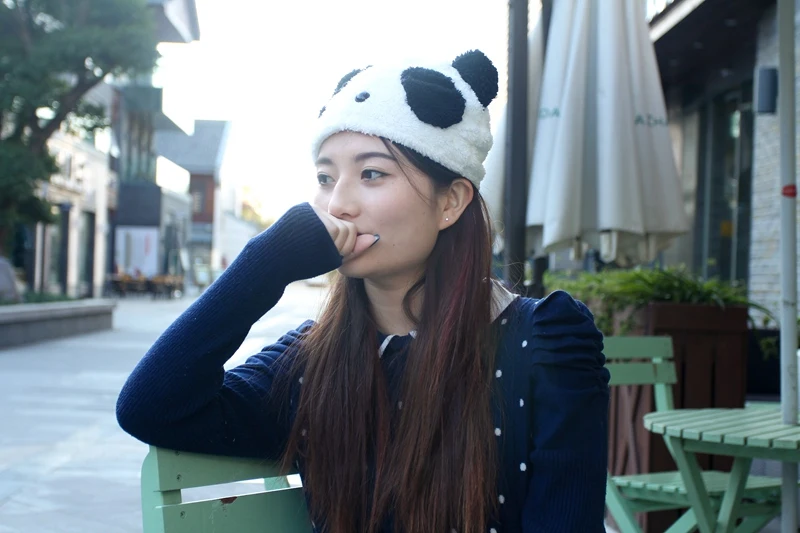 Rilakkuma плюшевая кавайная игрушка панда шляпа головные уборы согревают мягкие маленькие животные подарок для подруги подарок на день рождения