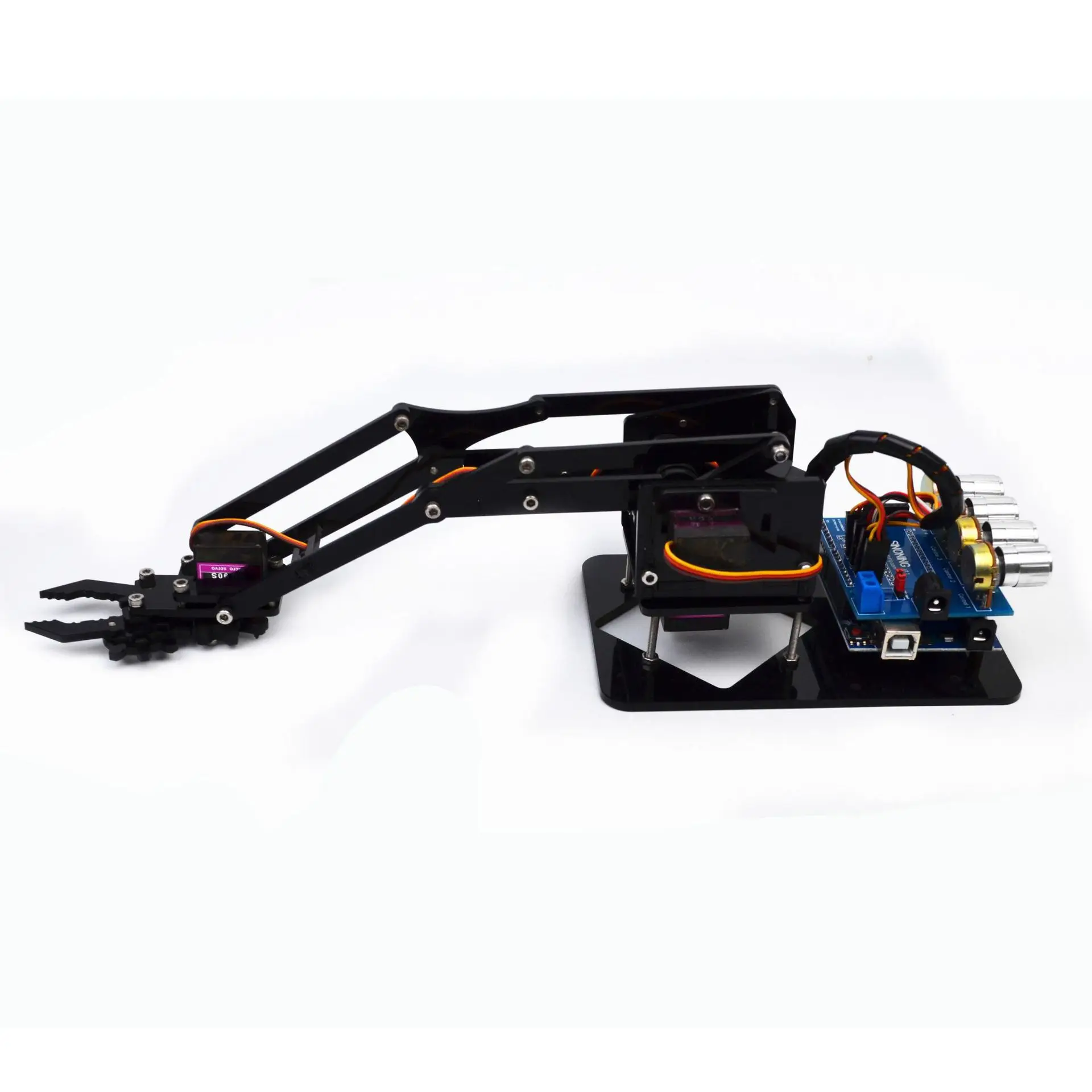 DIY Acrylic Metal Robotic Arm Assembly Programming Learning Kit for Arduino 4DOF Mechanical Grab Manipulator Gifts Kids | Канцтовары для