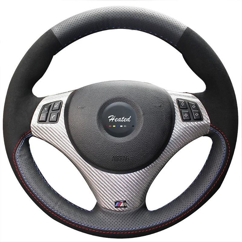 Чехол на руль из замши для BMW E90 320i 325i 330i 335i E87 120i|leather steering wheel cover|steering coverwheel cover |