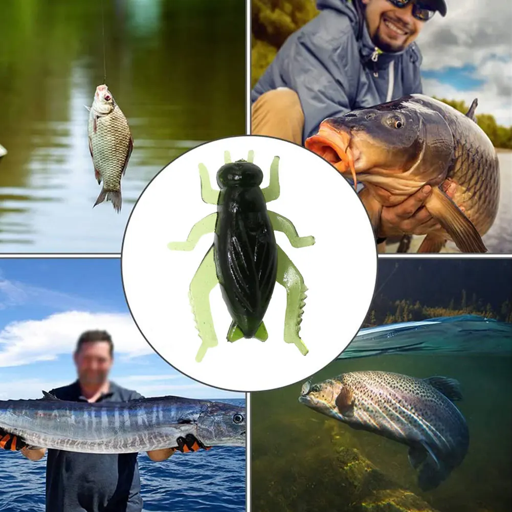 

Artificial Soft Insect Bait 0.7g 2.5cm Cricket Artificial Fishing Bait Soft Bait Suitable For Ocean Lakes And River Reservoirs