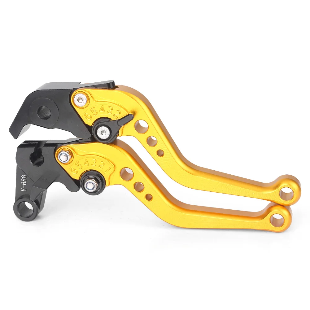 

Мотоциклетные короткие рычаги тормозной муфты для Yamaha 2005-2011 YZF R6 & 2004-2008 YZF-R1, золотой цвет