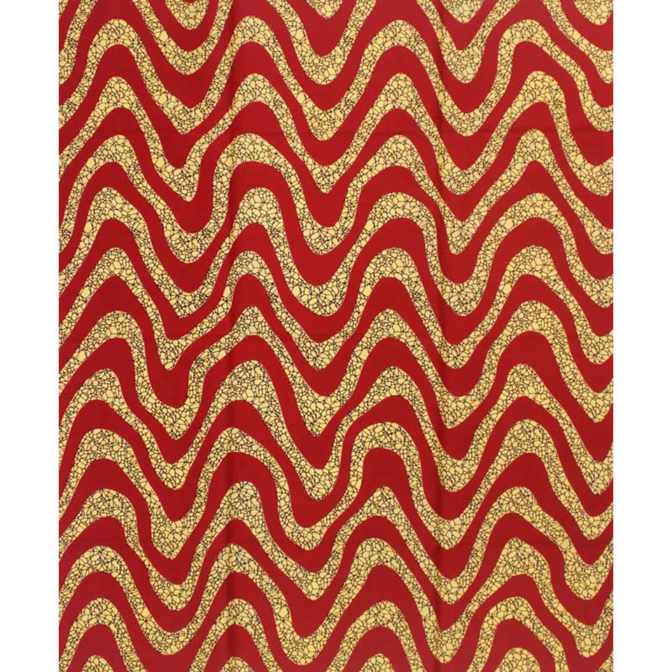 

African Ankara Fabric Print African Fabrics Kitenge Tissues Africain Pagne For Craft Clothing Dress In red YBGSW-65