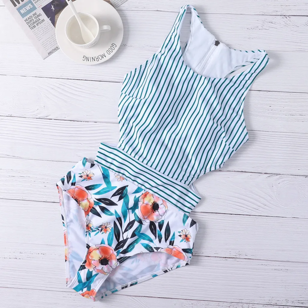 Бикини 2021 женский купальник монокини с барочным принтом пляжная одежда