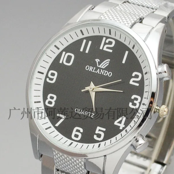 

New Men's Business Watch for Sale Men's Quartz Wristwatch Orlando Fashion Men Watches White Dial Steel Band Mens Watches Relojes