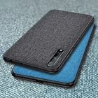 Чехол для Huawei P smat Z 2019, Роскошный Жесткий чехол из искусственной кожи, мягкий простой тканевый чехол для Huawei Enjoy 10 Plus Y9 Prime, чехол