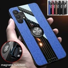 Ткань узор кольцевой магнит держатель чехол для Samsung A32 4G a32 schockproof мягкой подставкой рамкой чехол для задней части корпуса samsung a32 4g SM-A325