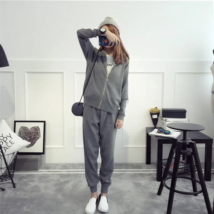 2019 осенний женский комплект одежды повседневный стильный простой дизайн 2 цвета