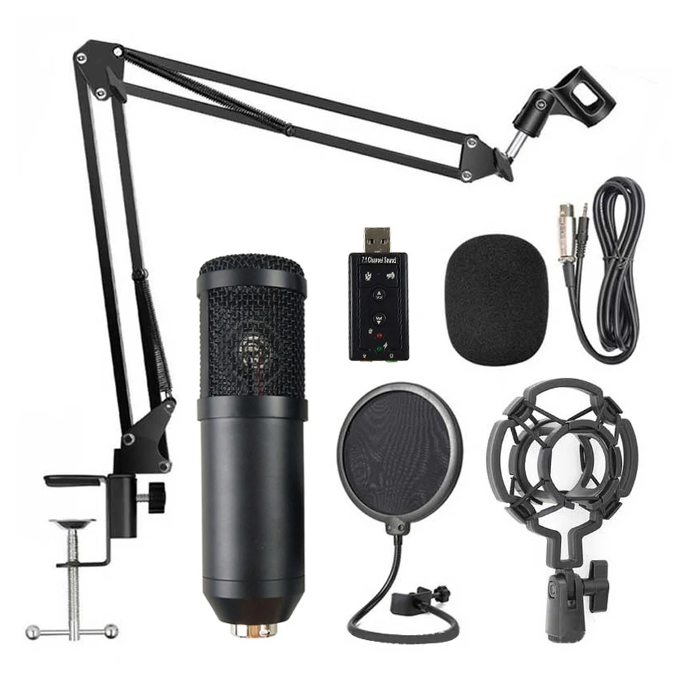 

BM800 Professional Microphone Suspension Kit Live Broadcasting Recording Condenser Microphone Sets