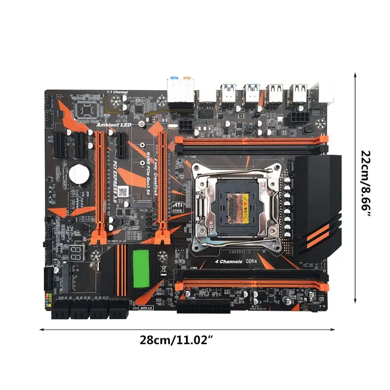 

X99 Mainboard LGA2011-V3 Professional 4 Channel DDR4 64G Ram SATA 3 Usb3.0 M.2 Desktop Computer Motherboard Module