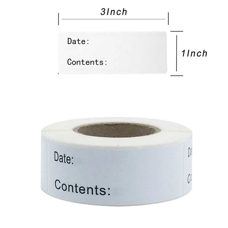 

125pcs/roll Kitchen Sticker Refrigerator Freezer Food Storage Date Content Label