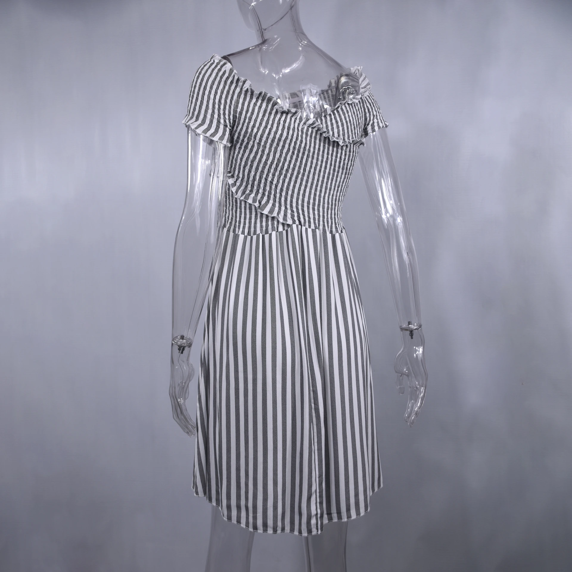 Striped Dress Off The Shoulder Women Sexy Strapless Backless Black Summer Dresses Party Night Ladies Blue Clothing Elegant 2020 | Обувь