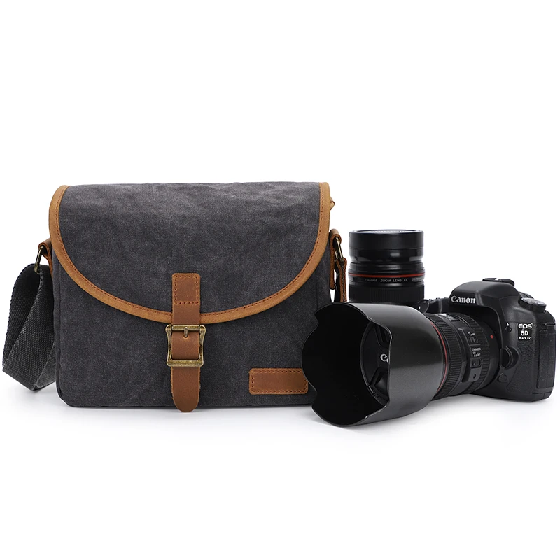 

Waterproof Canvas Drawstring Camera Bag for Canon Nikon Fuji Sony Olympus DSLR Camera and Accessories Camera Bag Shoulder